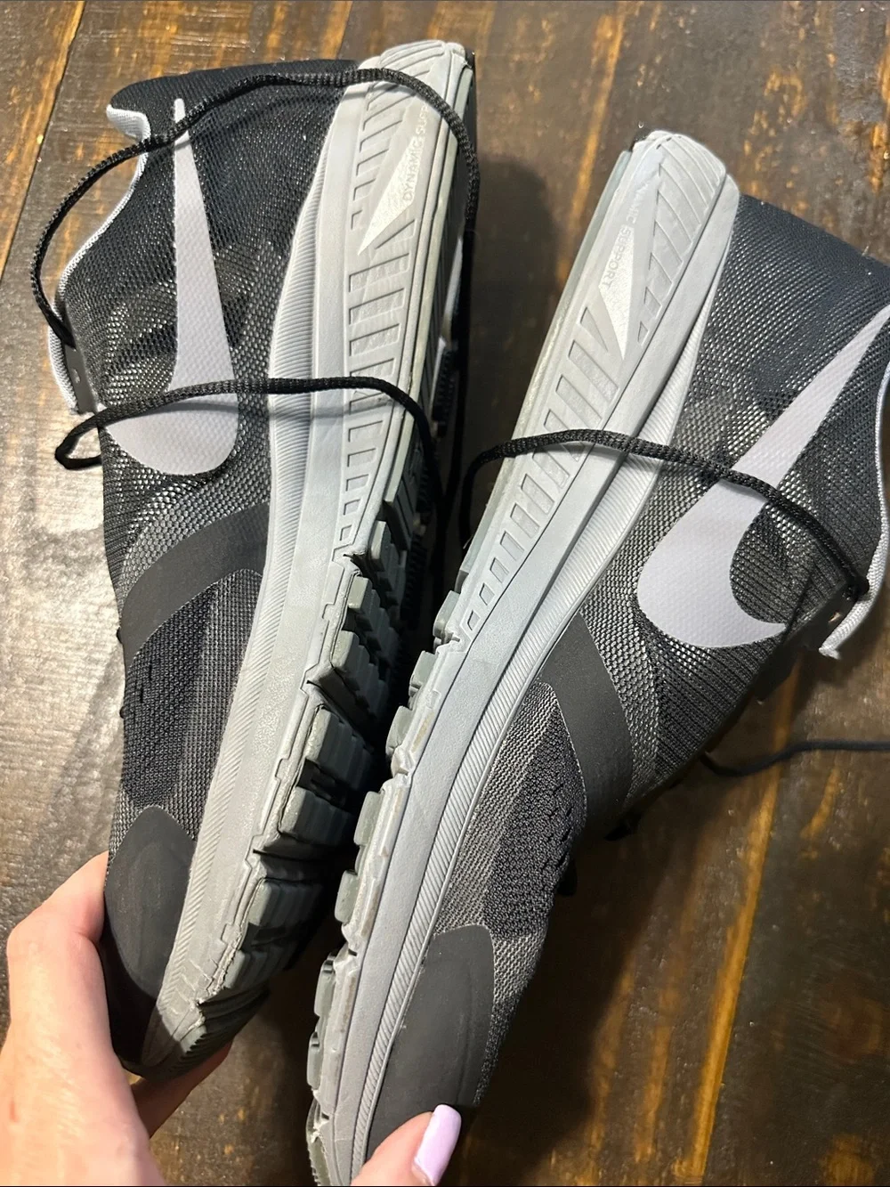 Nike Black and Gray Running Shoes